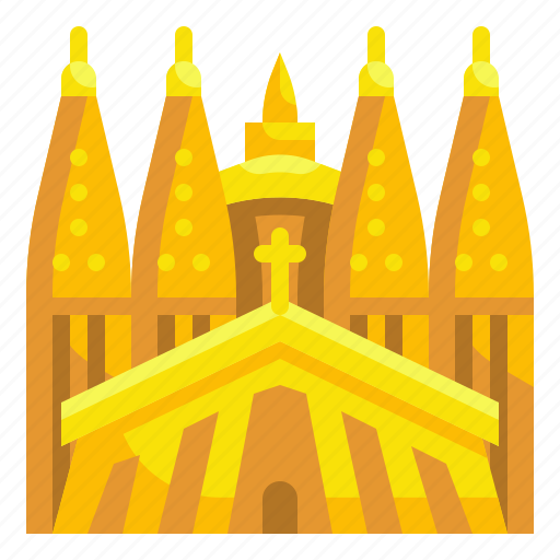 Barcelona, buildings, catholic, christian, familia, sagrada, spain icon - Download on Iconfinder