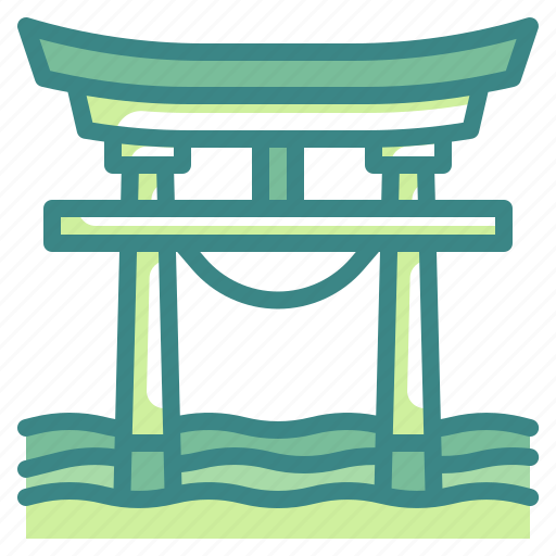 Architectonic, asia, gate, japan, landmark, shinto, torii icon - Download on Iconfinder