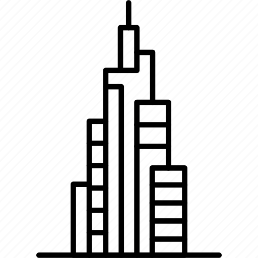 Burj khalifa, uae, emirates, dubai, landmark icon - Download on Iconfinder