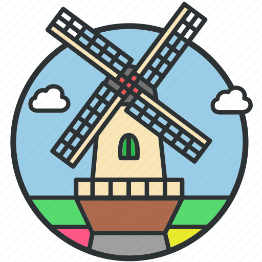 Demark, ecology, grinder, holland, mill, netherlands, windmill icon - Download on Iconfinder
