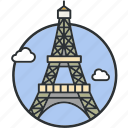 eiffel, france, landmark, paris, sight, tourism, tower