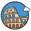 ampitheatre, coliseum, colosseum, italy, landmark, roman, rome 