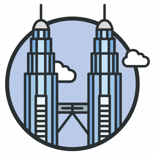 Buildings, landmark, malaysia, petronas, skybridge, towers, twin icon - Download on Iconfinder