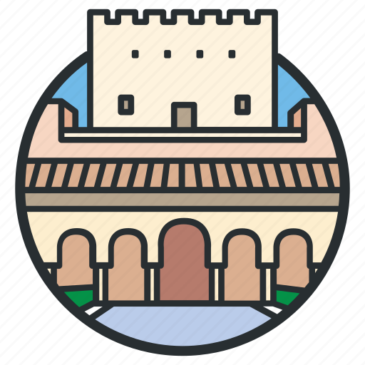 Alhambra, calat, castle, fortress, landmark, palace, spain icon - Download on Iconfinder