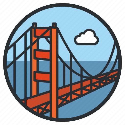 Bridge, california, gate, golden, landmark, san francisco, suspension icon - Download on Iconfinder
