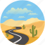 cactus, clouds, desert, landforms, landscape, road, road landscape 