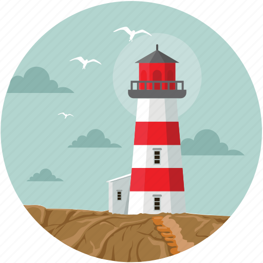 Clouds, light house, lighthouse tower, ocean, sea tower icon - Download on Iconfinder