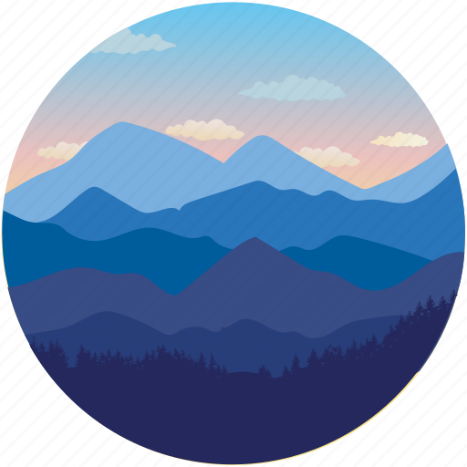Clouds, hills, landforms, landscape, mountains icon - Download on Iconfinder