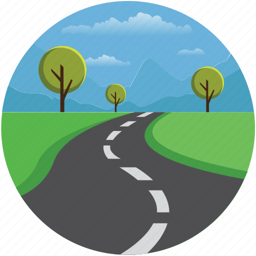 Greenery, landscape, mountains, nature, road, scenery, trees icon - Download on Iconfinder