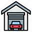 buildings, carport, garage, home, vehicle 