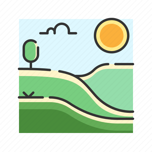 Eco, green, hills, landscape, nature, plant, tree icon - Download on Iconfinder