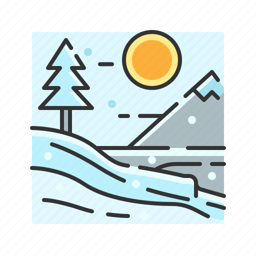 Christmas, ice, landscape, snow, snowfall, winter icon - Download on Iconfinder