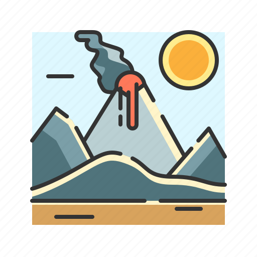 Eruption, magma, mount, mountain, nature, volcano icon - Download on Iconfinder