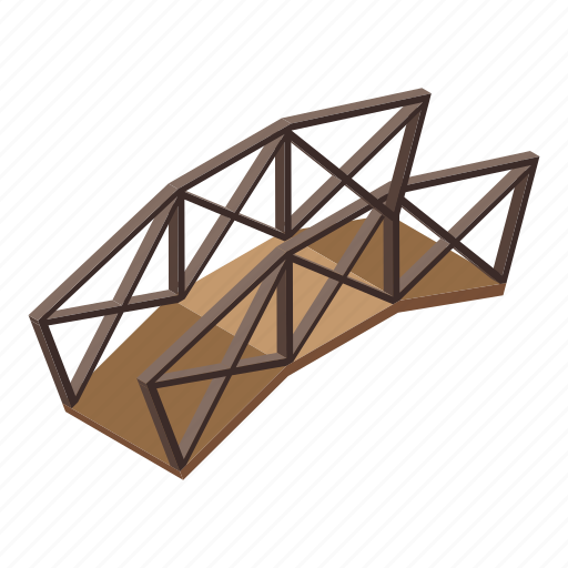 Bridge, cartoon, isometric, landmark, object, rail, wooden icon - Download on Iconfinder
