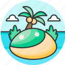 island, beach, sea, summer, palm tree, tropical, scenery, landscape