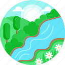 river, landscape, nature, river plate