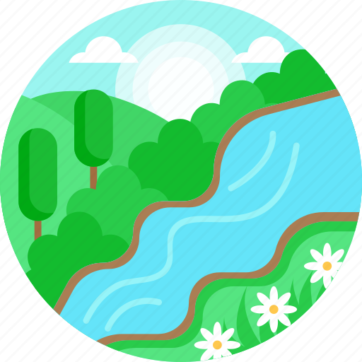 River, landscape, nature, river plate icon - Download on Iconfinder