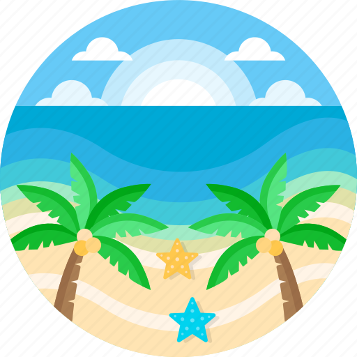 Beach, island, sun, nature, landscape, vacation icon - Download on Iconfinder