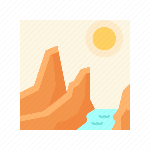 Canyon, landscape, nature, river, rock icon - Download on Iconfinder