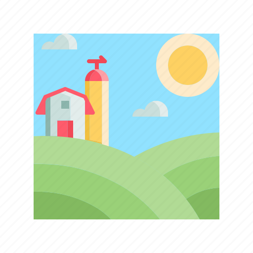 Farm, field, landscape, nature, rural icon - Download on Iconfinder