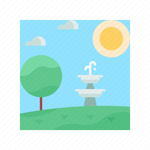 Architecture, decoration, fountain, garden, water icon - Download on Iconfinder