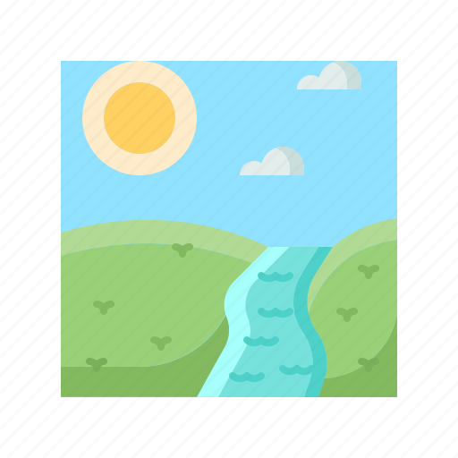 Landscape, nature, outdoor, river, water icon - Download on Iconfinder
