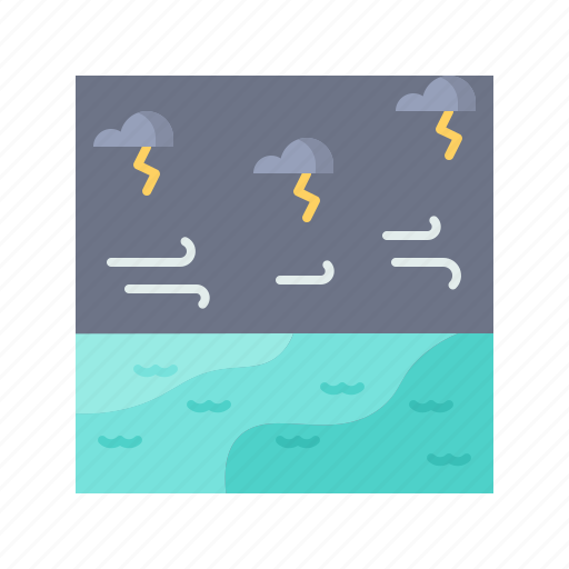 Landscape, ocean, rain, sky, storm icon - Download on Iconfinder