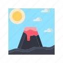 calm, crater, landscape, mountain, volcano 