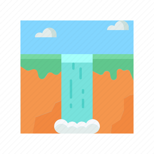 Landscape, nature, river, water, waterfall icon - Download on Iconfinder