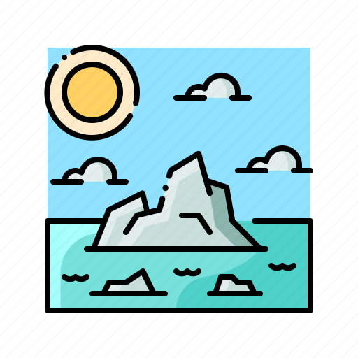 Glacier, iceberg, landscape, nature, ocean icon - Download on Iconfinder