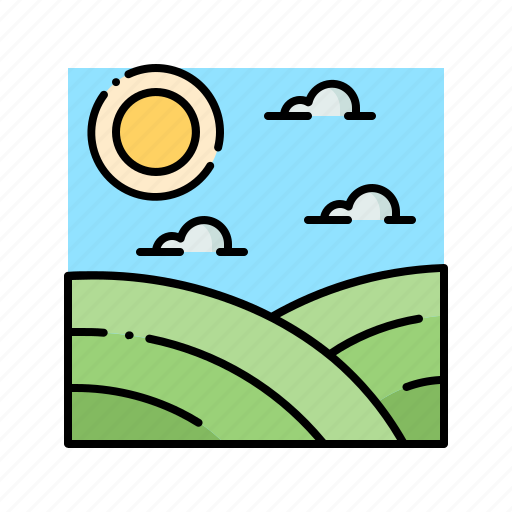Field, landscape, meadow, nature, scenery icon - Download on Iconfinder