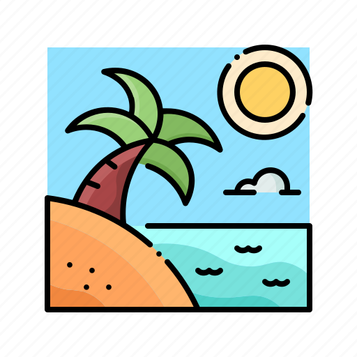 Beach, island, landscape, nature, sea icon - Download on Iconfinder