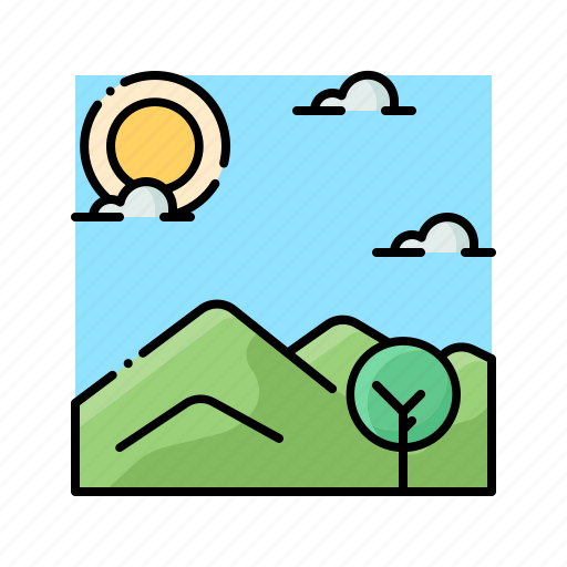 Grass, hill, landscape, nature, scenery icon - Download on Iconfinder