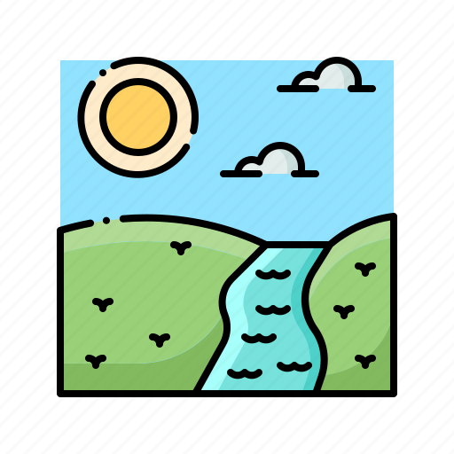 Landscape, nature, outdoor, river, water icon - Download on Iconfinder