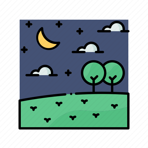 Landscape, moon, night, sky, star icon - Download on Iconfinder