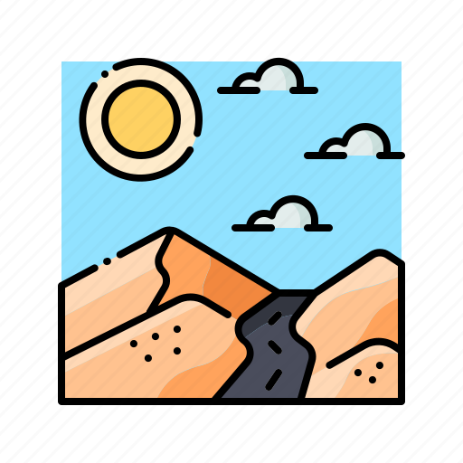 Asphalt, desert, highway, landscape, road icon - Download on Iconfinder