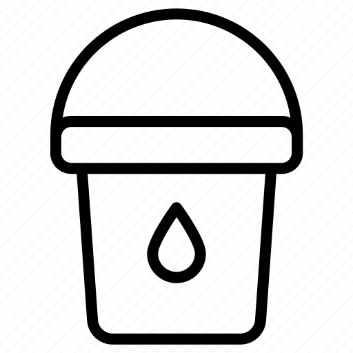 Water, bucket, pail, paint bucket, utensil, water bucket icon icon - Download on Iconfinder