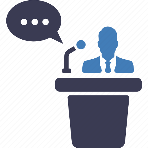 Speech, lecture, podium, man, conference, people icon - Download on Iconfinder