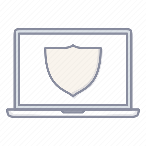 Laptop, notebook, protect, safe, secured, shield icon - Download on Iconfinder