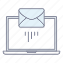 email, envelope, laptop, mail, notebook, send