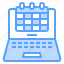 calendar, computer, date, laptop, plan 