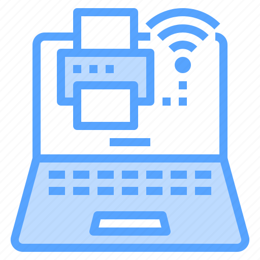 Computer, laptop, printer, wifi, wireless icon - Download on Iconfinder