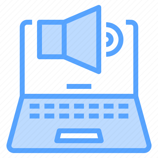 Computer, laptop, sound, voice, volume icon - Download on Iconfinder