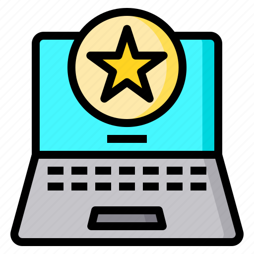 Bookmark, computer, favorite, laptop, star icon - Download on Iconfinder