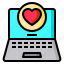 computer, heart, laptop, love, sweetheart 