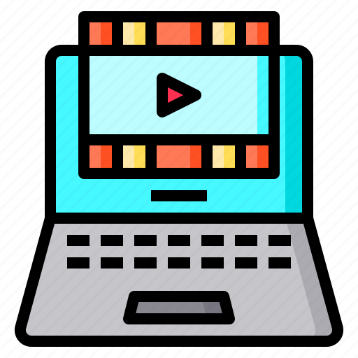 Computer, laptop, movie, player, video icon - Download on Iconfinder