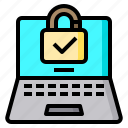 computer, laptop, lock, protect, security