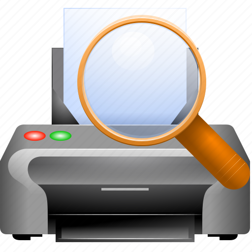 Document, print preview, printer, printing, publish, view, zoom icon - Download on Iconfinder