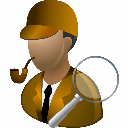 Detective, investigation, magnifier, police agent, search, sherlock holmes, smoking icon - Download on Iconfinder