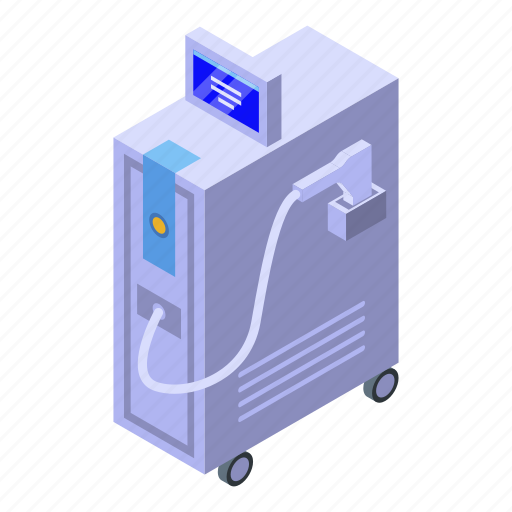 Cartoon, equipment, hair, isometric, laser, medical, removal icon - Download on Iconfinder
